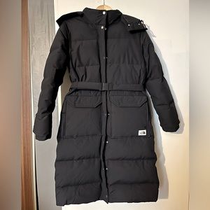 North Face Jacket W STRA LNG DWN PRKA , Black, Medium
